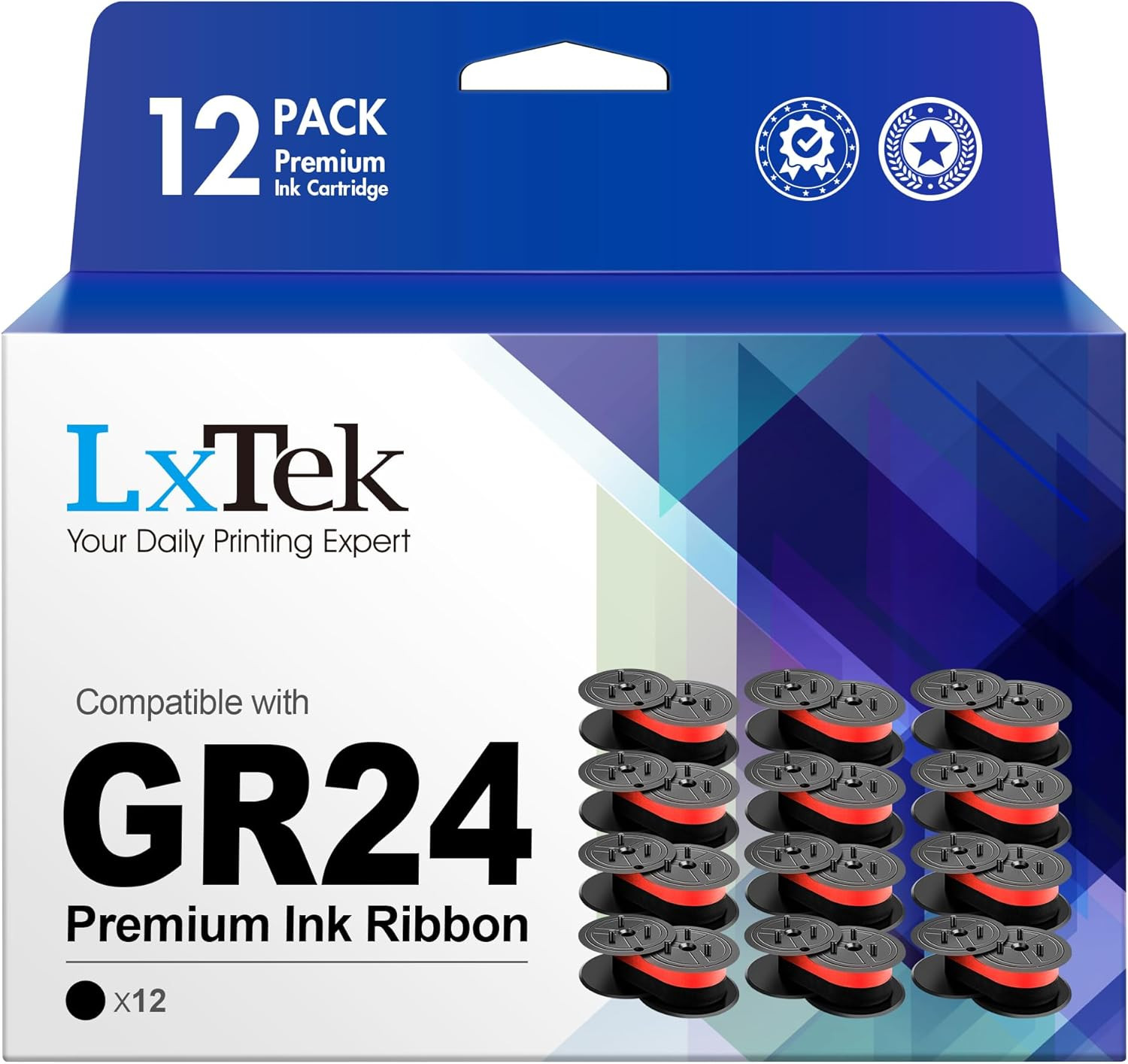 Replacement for GR24 Universal Twin Spool Calculator Ribbon Use with Nukote Br80