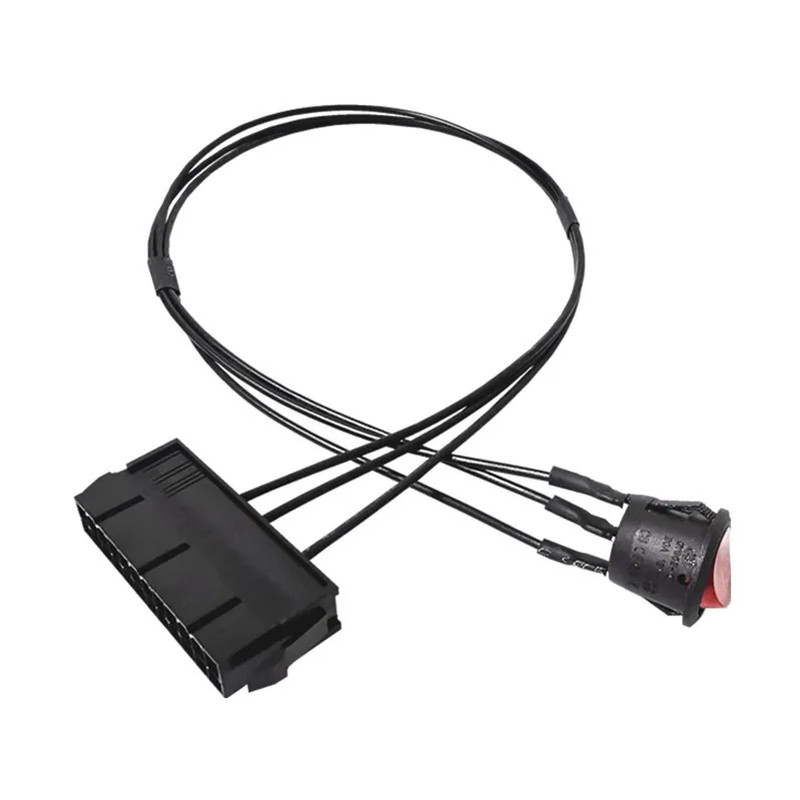 24-Pin ATX PSU Jumper Cable 54cm Copper Wire PC Power Supply Starter Switch