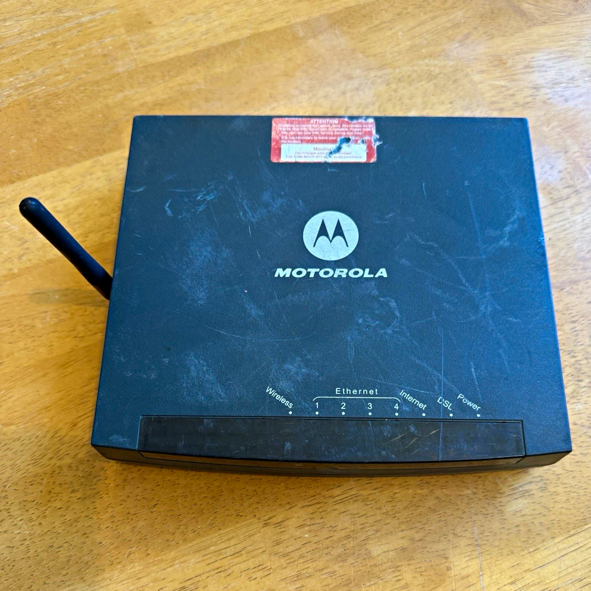Motorola Netopia 3347-02 ADSL2+ 4-Port Wireless DSL Modem Router untested