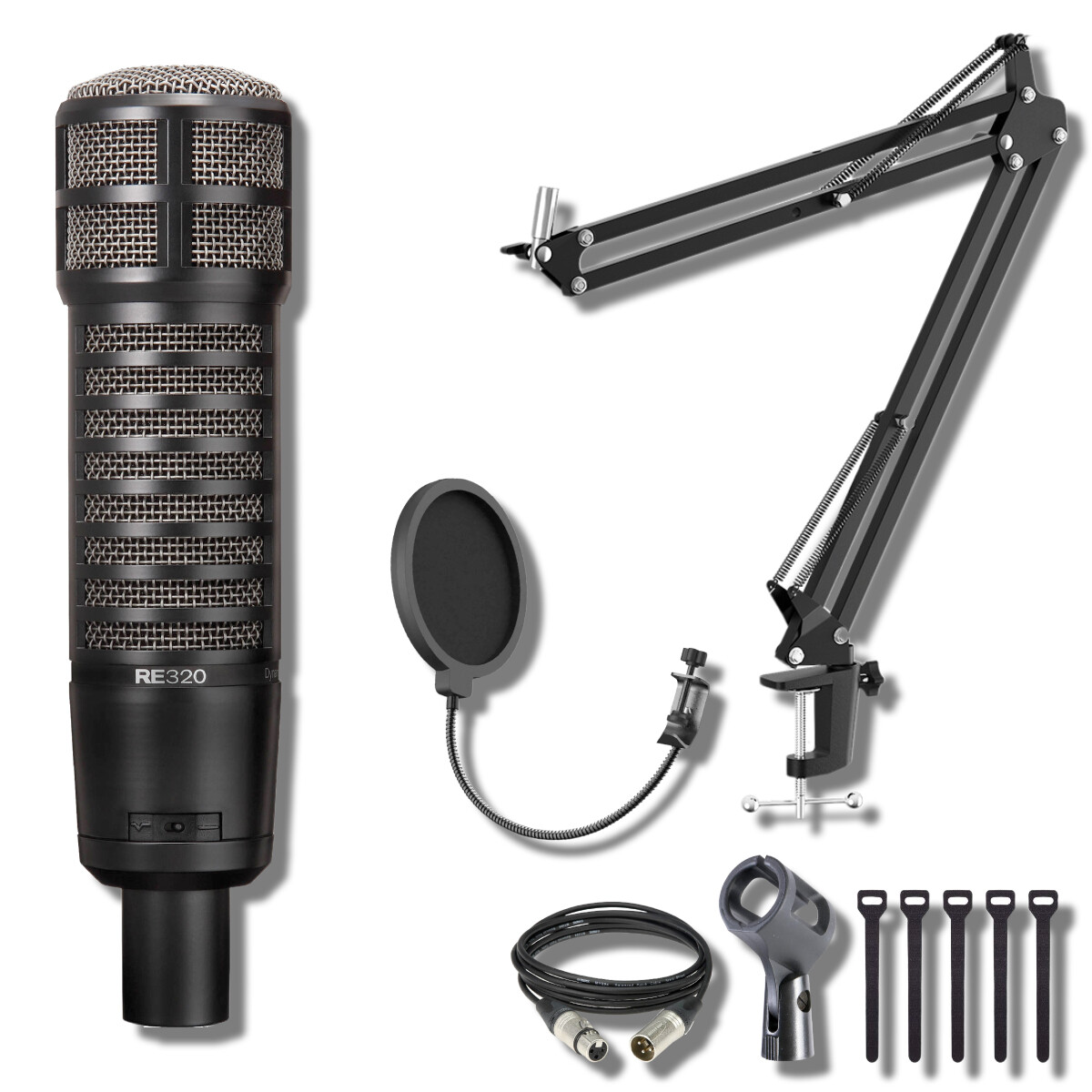 Electro-Voice RE320 Dynamic Vocal and Instrument Microphone with Accessories