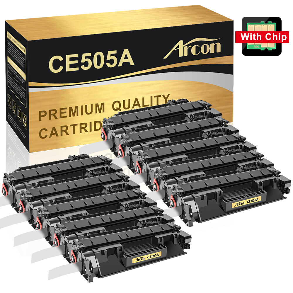 10 Pcs CE505A 05A Toner Cartridge Fits for HP LaserJet P2030 P2035 P2035n P2050