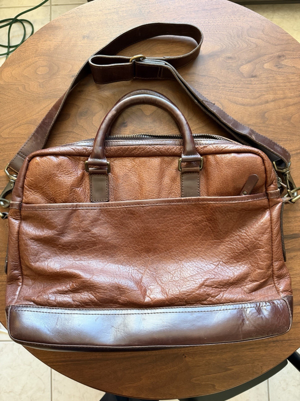 Thursday Boot Company Leather Messenger Bag / Commuter Bag with Strap