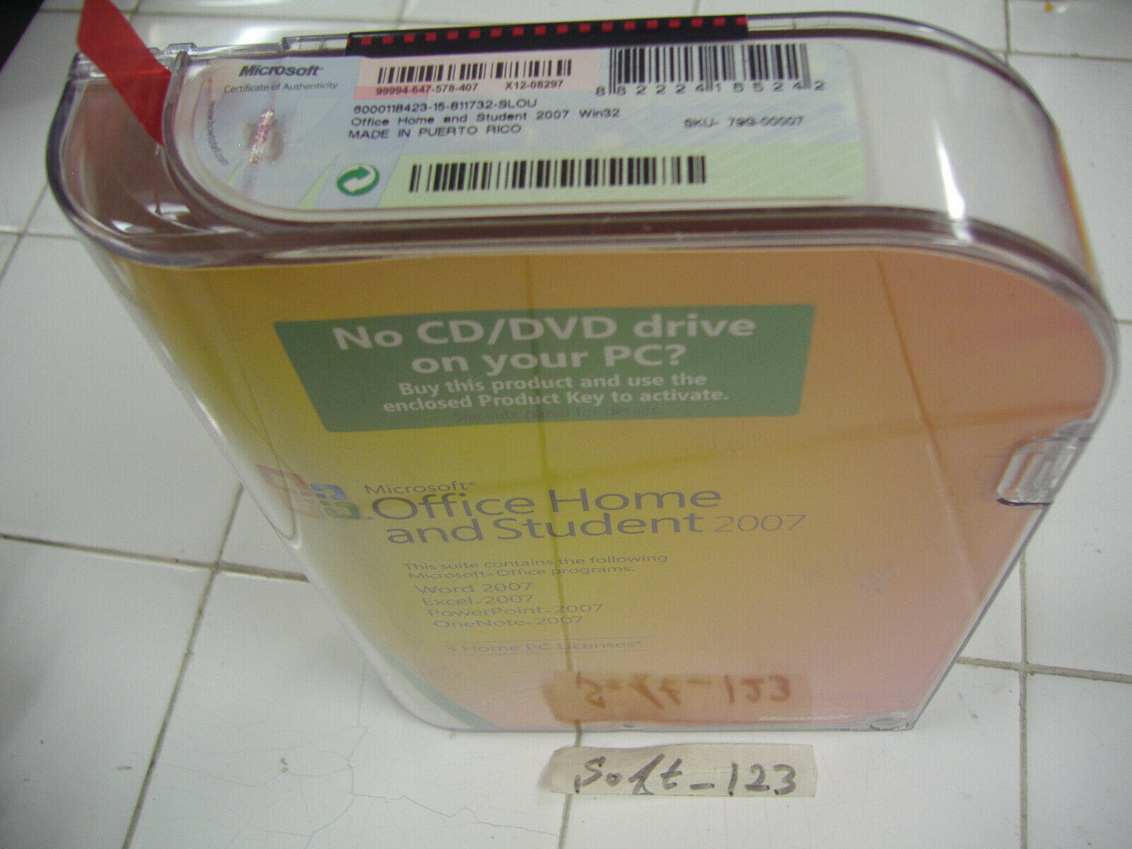 Microsoft MS Office 2007 Home and Student for 3 PCs Full English=NEW SEALED BOX=