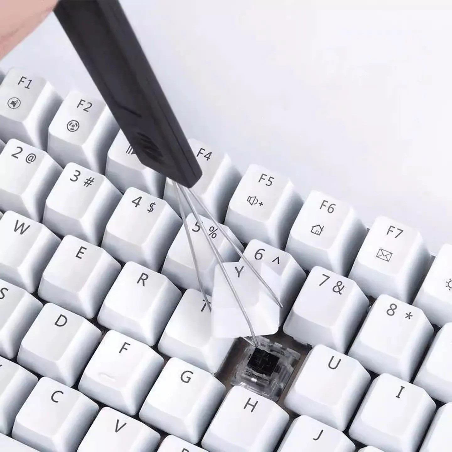 2-in-1 Mechanical Keyboard Keycap Puller Switch Remover Steel Wire Tool Kit, 1pc