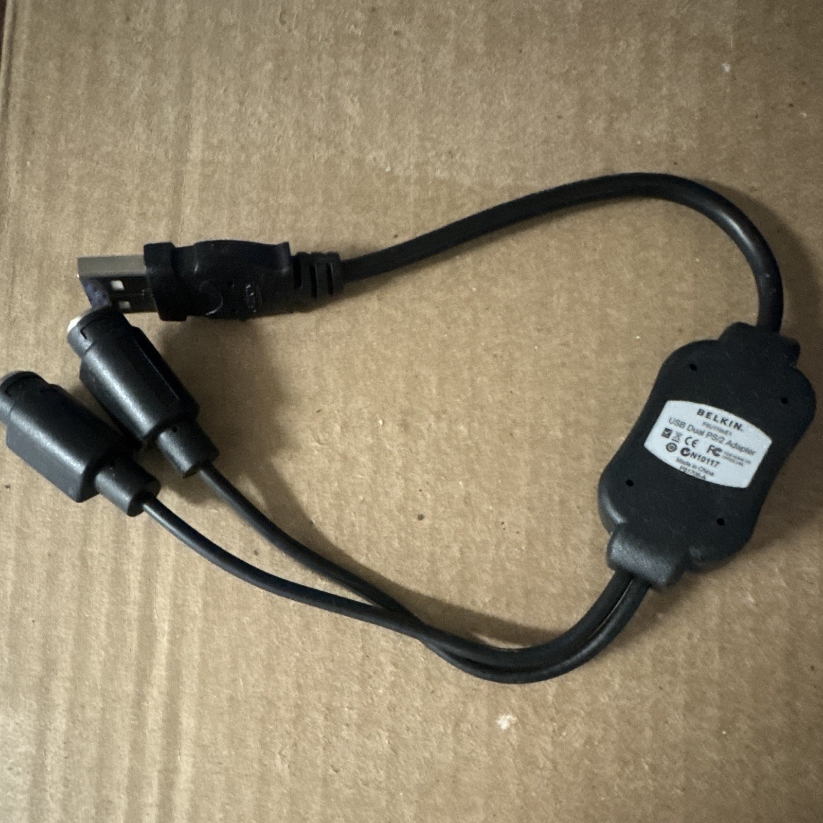 Belkin USB to Dual PS/2 Female 1:2 Adapter Splitter Cable, Black