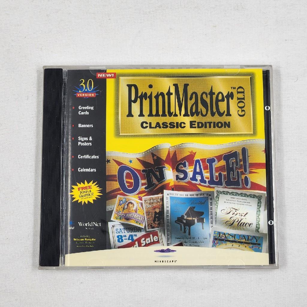 Mindscape Print Master Gold Classic Edition 3.0 Version PC CD-ROM