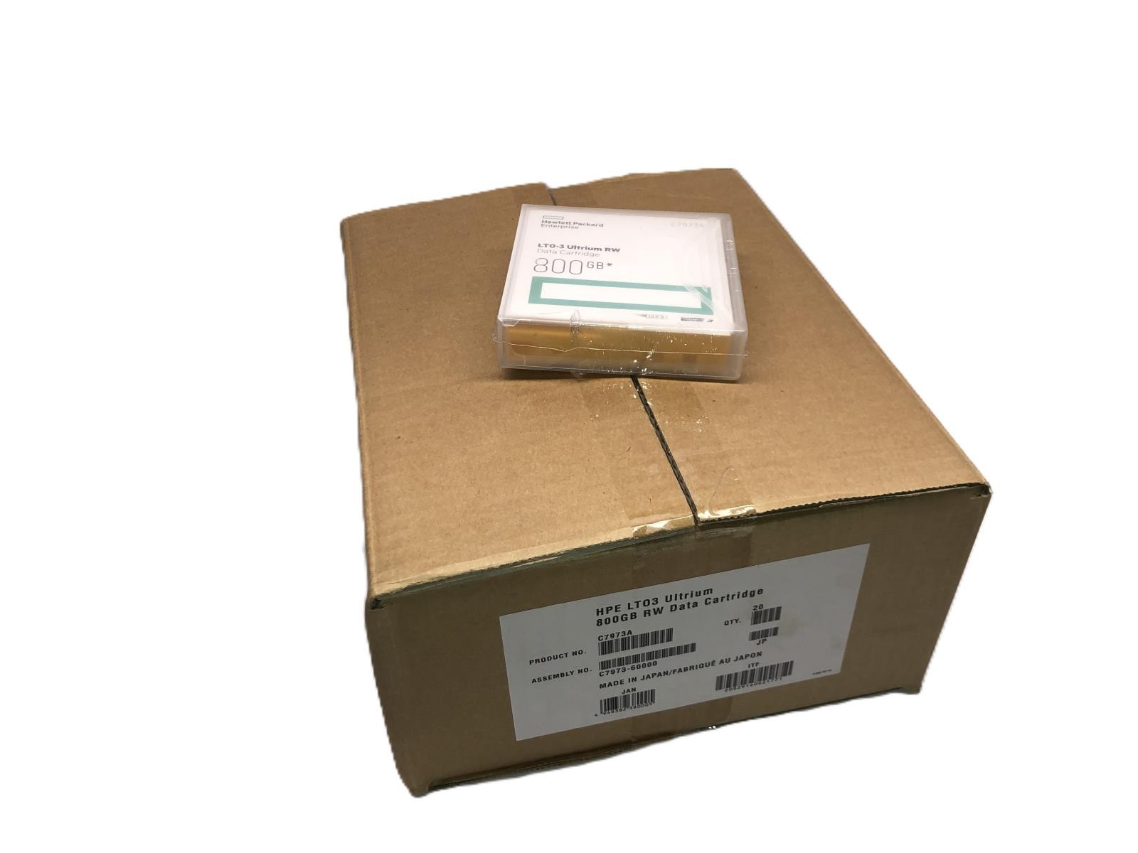 (20 Lot) HPE LTO-3 Ultrium RW 800GB Data Cartridges / C7973A - New / Open Box