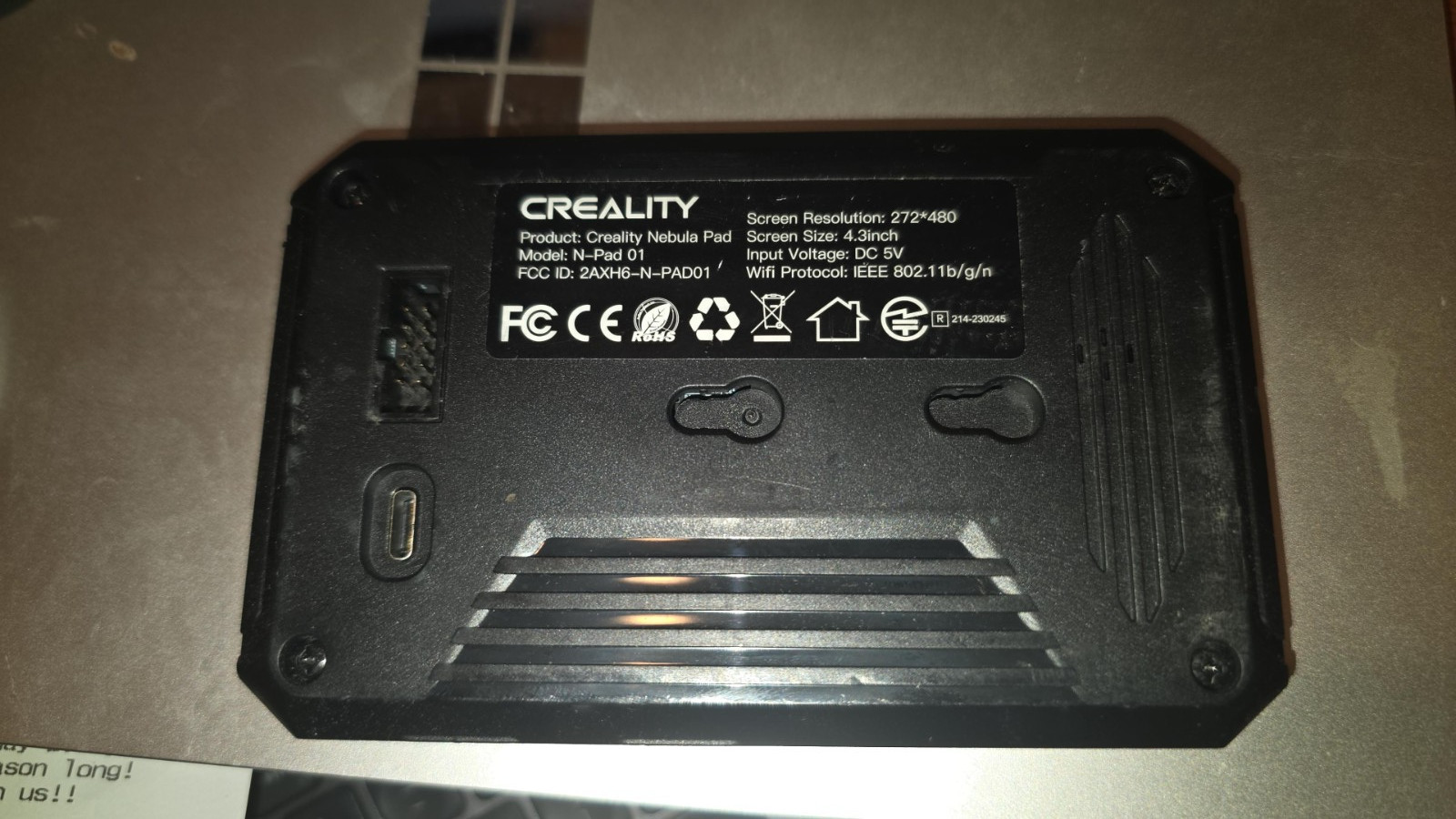 Creality Nebula Pad N-Pad01 4.3in Touchscreen Controller Ender-5 Max OEM