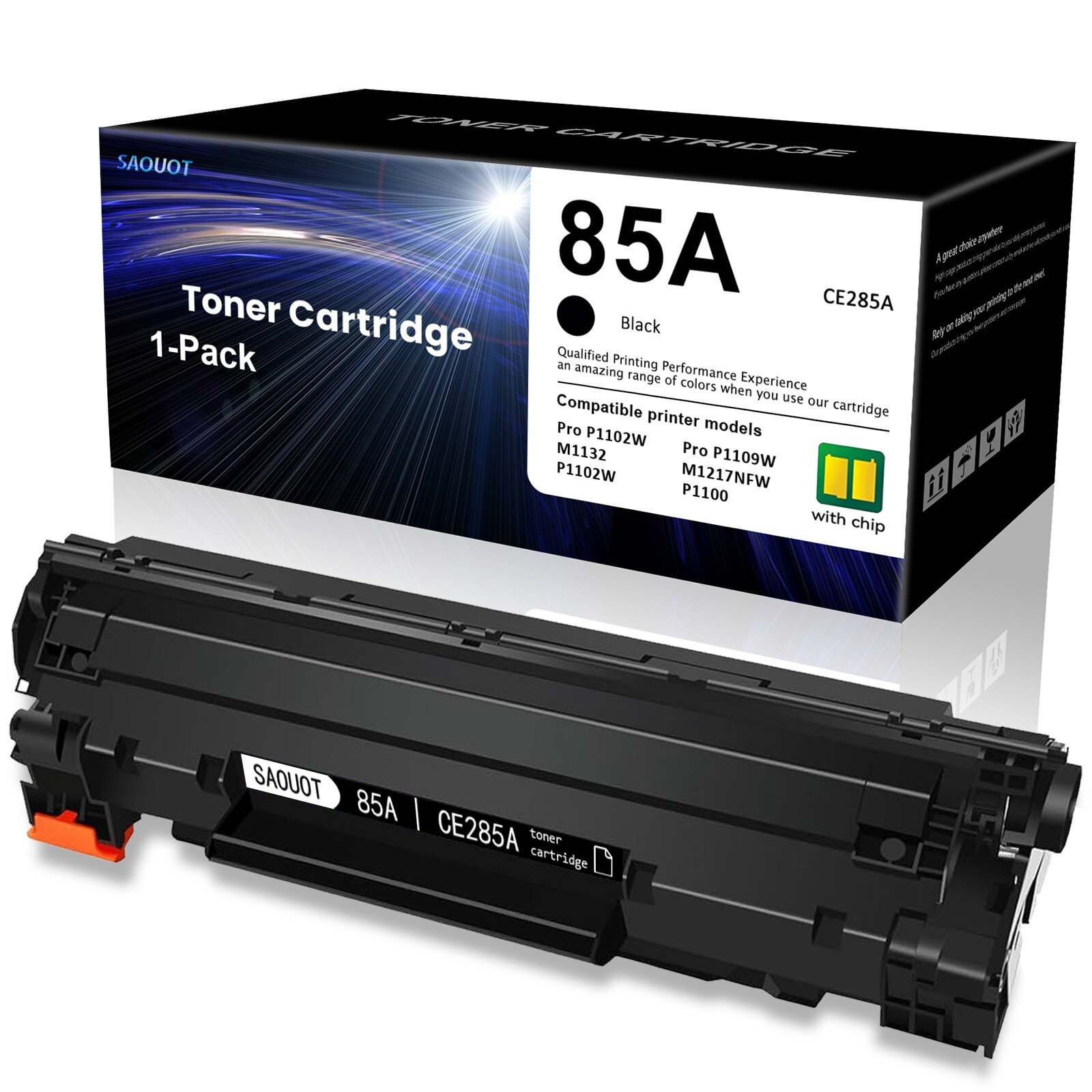 85A Toner Cartridge Black Replacement for HP CE285A Pro P1102W Pro P1109W