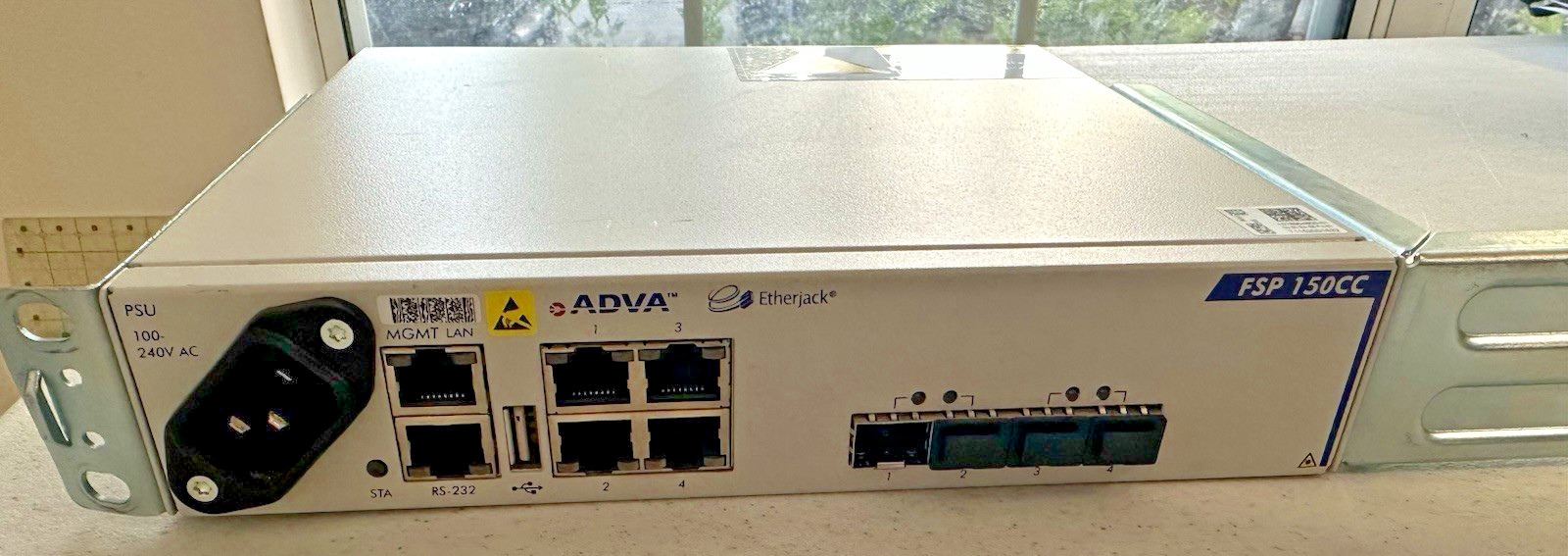 ADVA FSP 150CC-GE112 Fiber Demarcation Unit  w/ Rack Mount