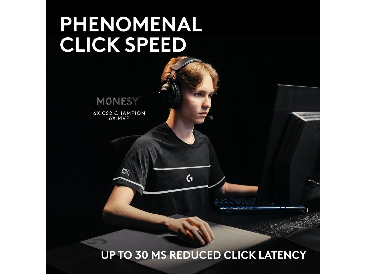 Logitech PRO X2 SUPERSTRIKE LIGHTSPEED Wireless Gaming Mouse, Ultra-Fast