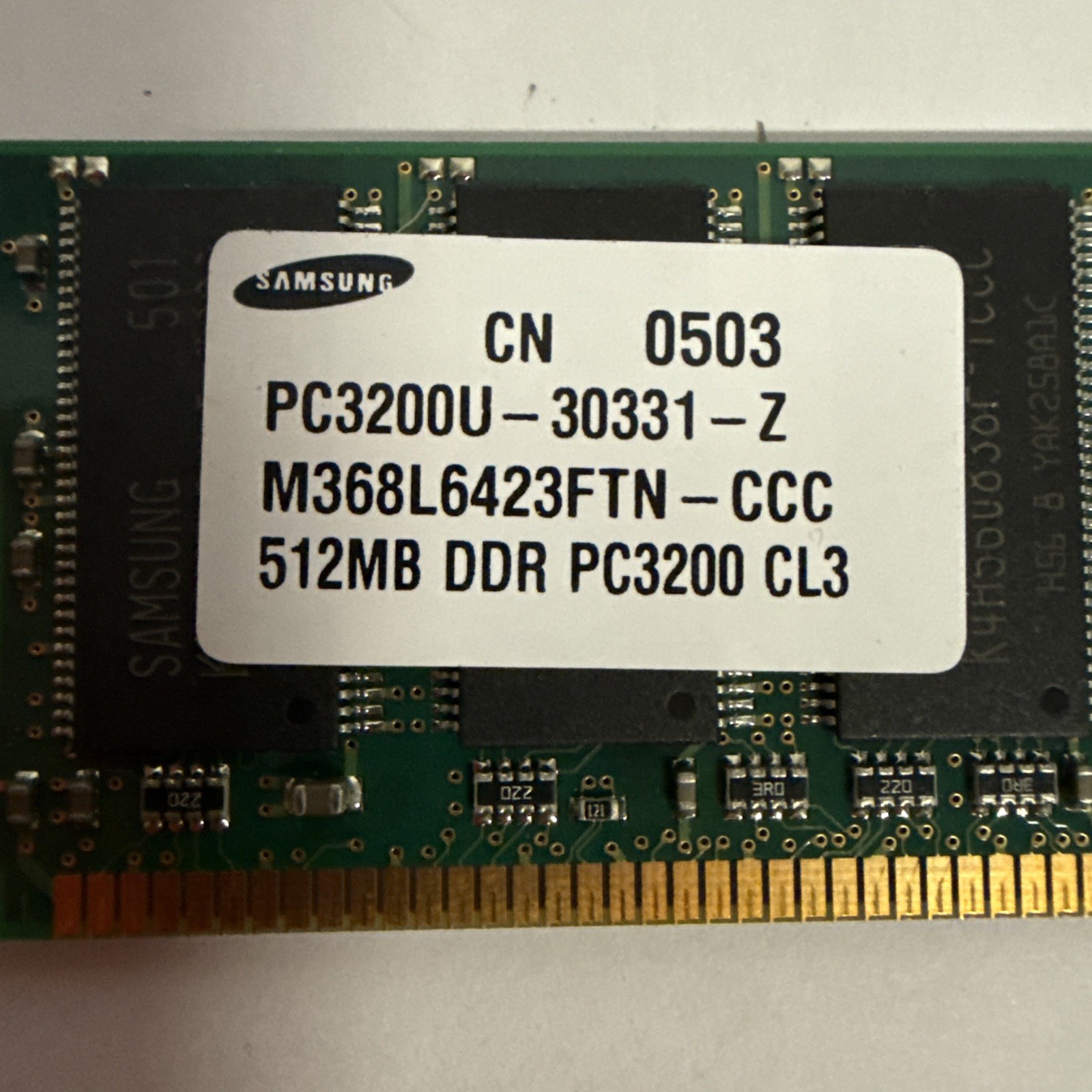 Samsung 512 MB DIMM DDR Memory (M368L6523CUS-CCC)