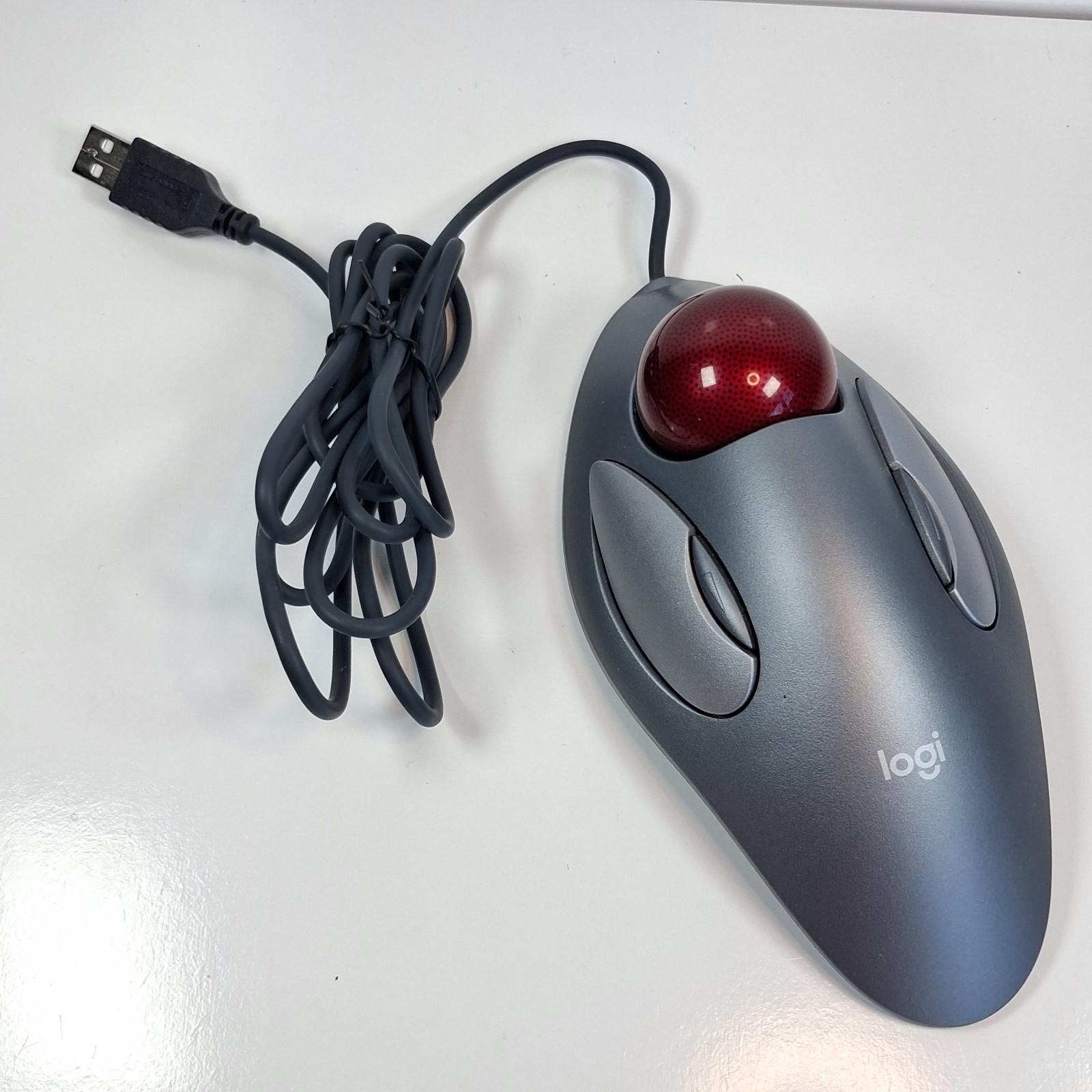 Logitech T-BC21 Trackman Trackball USB Mouse Marble Ball 810-000767  - Tested