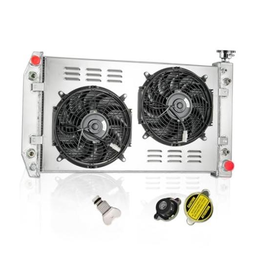 ALLOYWORKS 3 Row All Aluminum Radiator Shroud Fan Relay Kit for 1988-1999