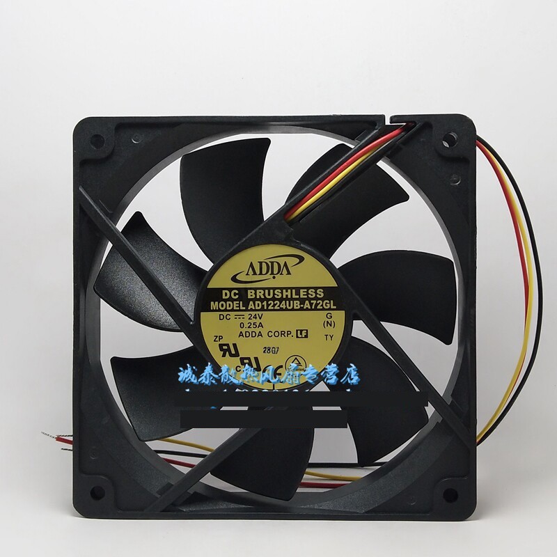 1PCS ADDA AD1224UB-A72GL 12025 24V 0.25A 3-wire Inverter Chassis Cooling Fan