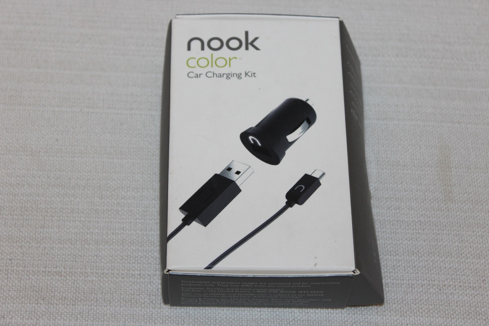Barnes and Noble NOOK Color Car Charging Kit OEM Charger and USB Cable