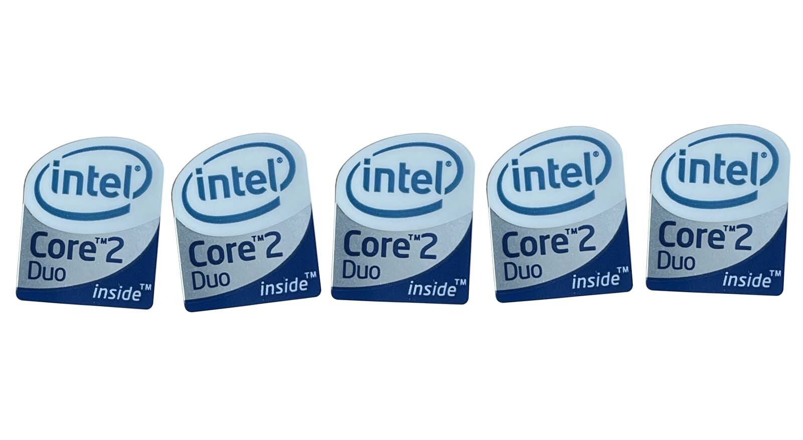 5 pcs Sticker for Core 2 Duo Inside 16mm x 20mm Label Logo Decal Case Badge