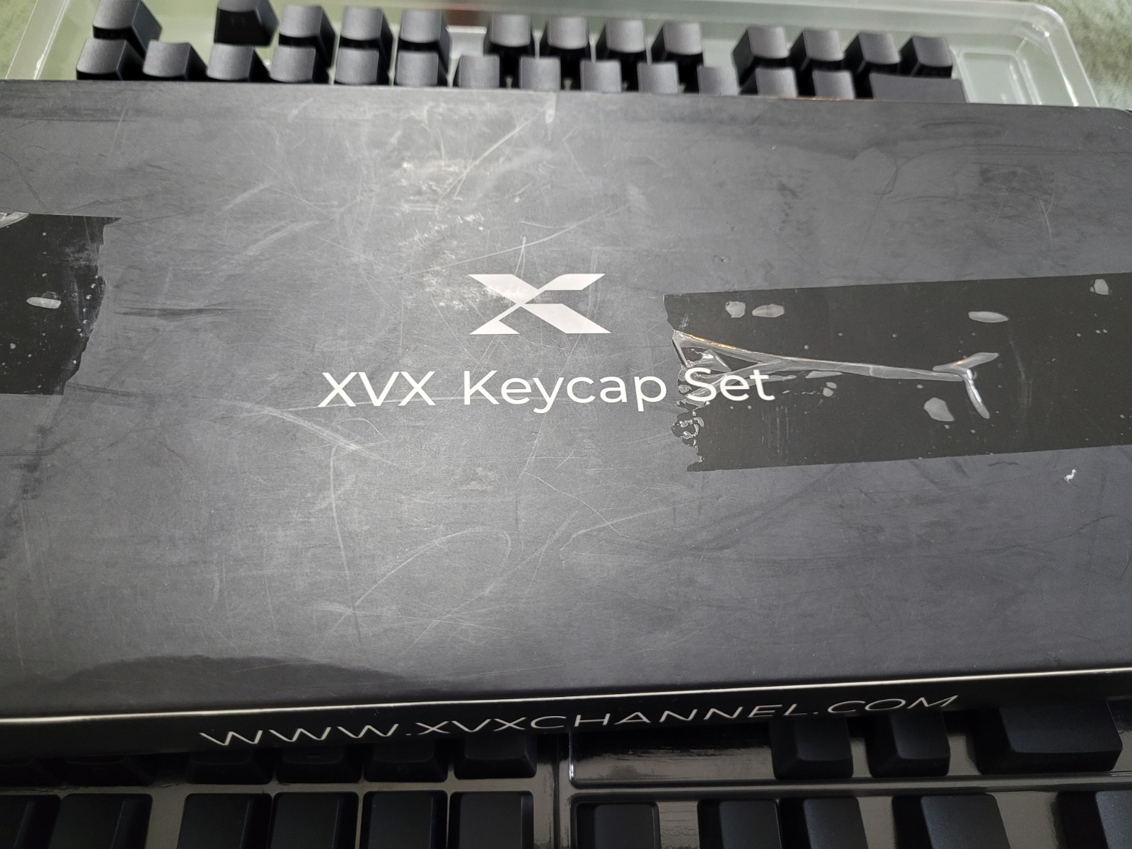 XVX PBT Gradient Blac Keycaps - Side Printed, Double Shot Shine Through,146 Keys