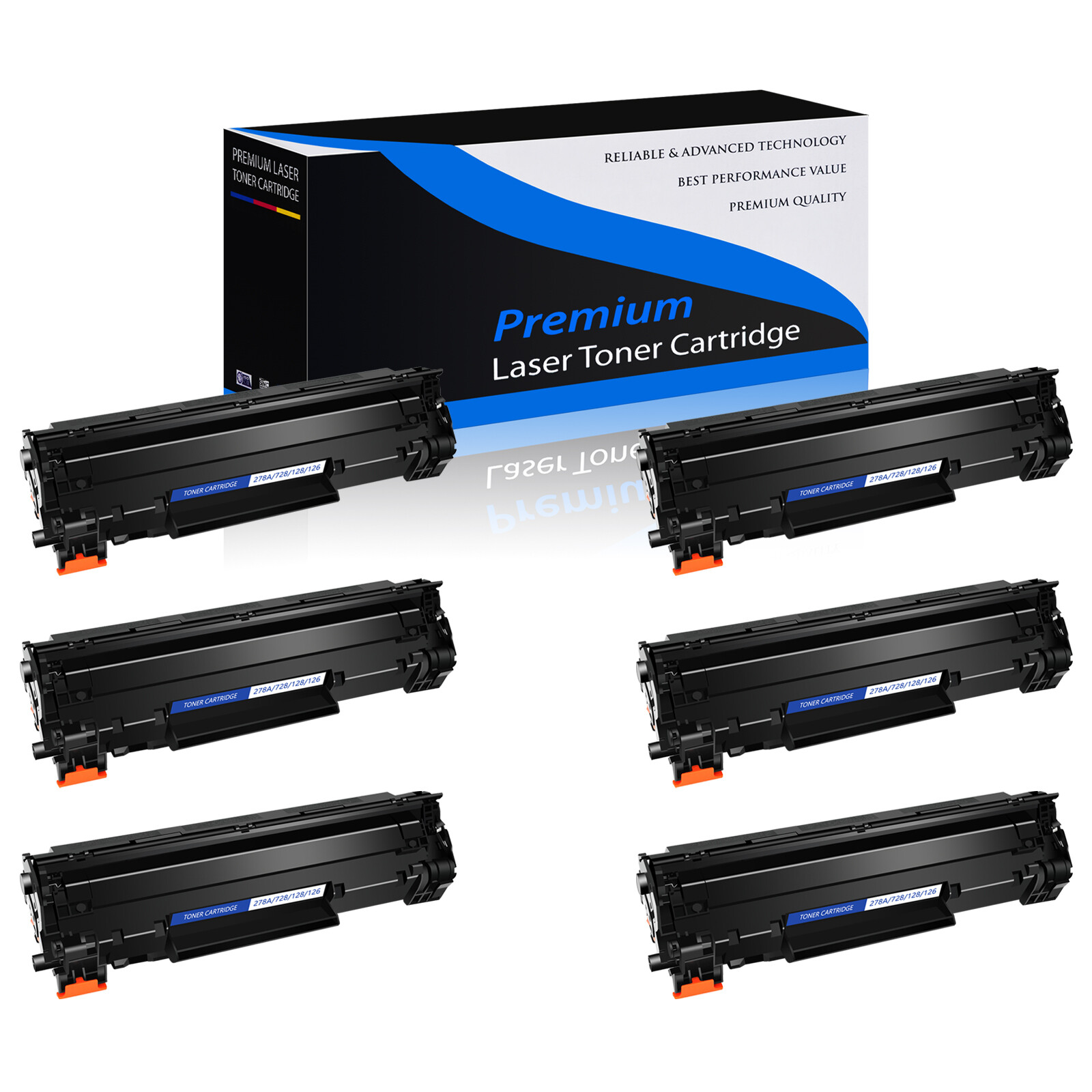 6PK CRG128 Toner Cartridge for Canon 128 ImageClass D550 D530 MF4412 MF4570dw