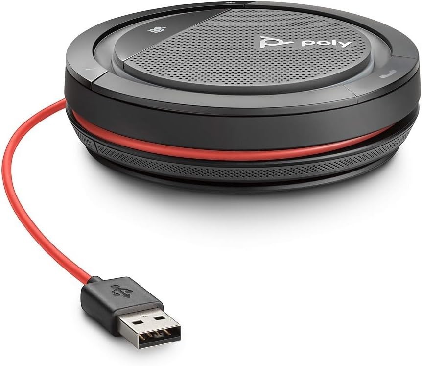 Plantronics Poly Calisto 3200 Portable USB Speakerphone Conference Microphone