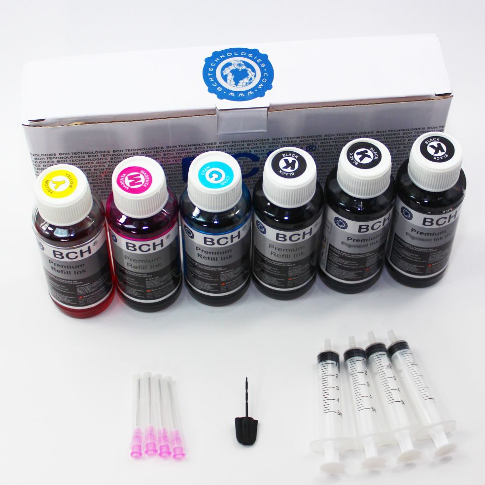 Premium Dye Ink Refill Kit for Canon Printer Cartridge 600 ml 20oz Jumbo Bulk XL