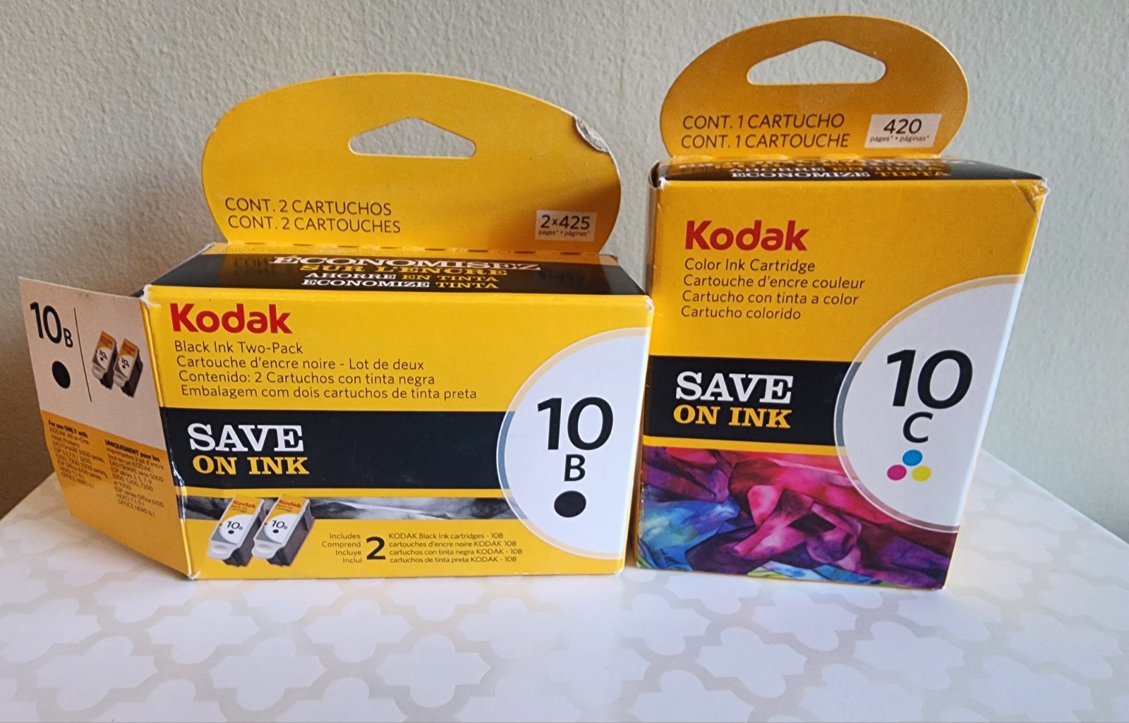 Kodak Printer Ink 10B Black 10C Color  Easy share Hero ESP Combo Lot 1 Black