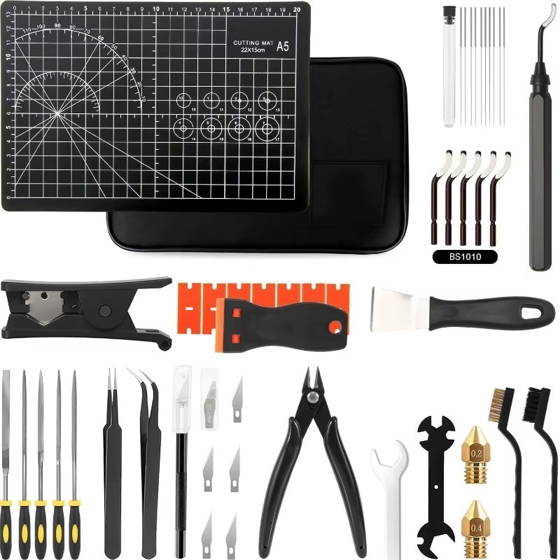 52pcs 3D Printer Tool Kit Deburring Scraper Nozzle Cleaning Set FDM SLA