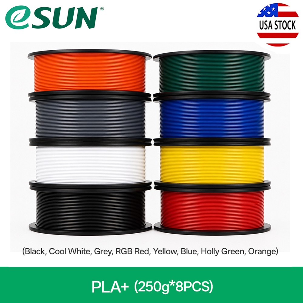 eSUN PLA+ Fast Filament High Speed PLA+ 3D Printer Filament 1.75mm 0.25KG/8 Roll