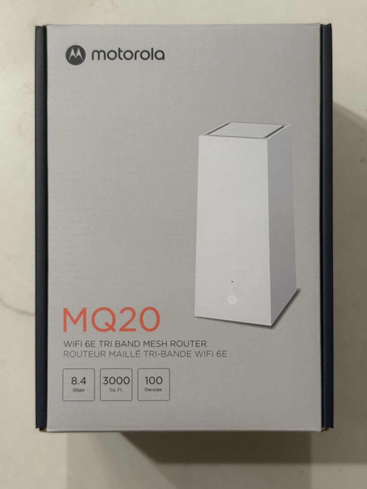 Open box: Motorola MQ20 WiFi 6E Tri-Band 8.4 Gbps Speed  Router with Easy Mesh 