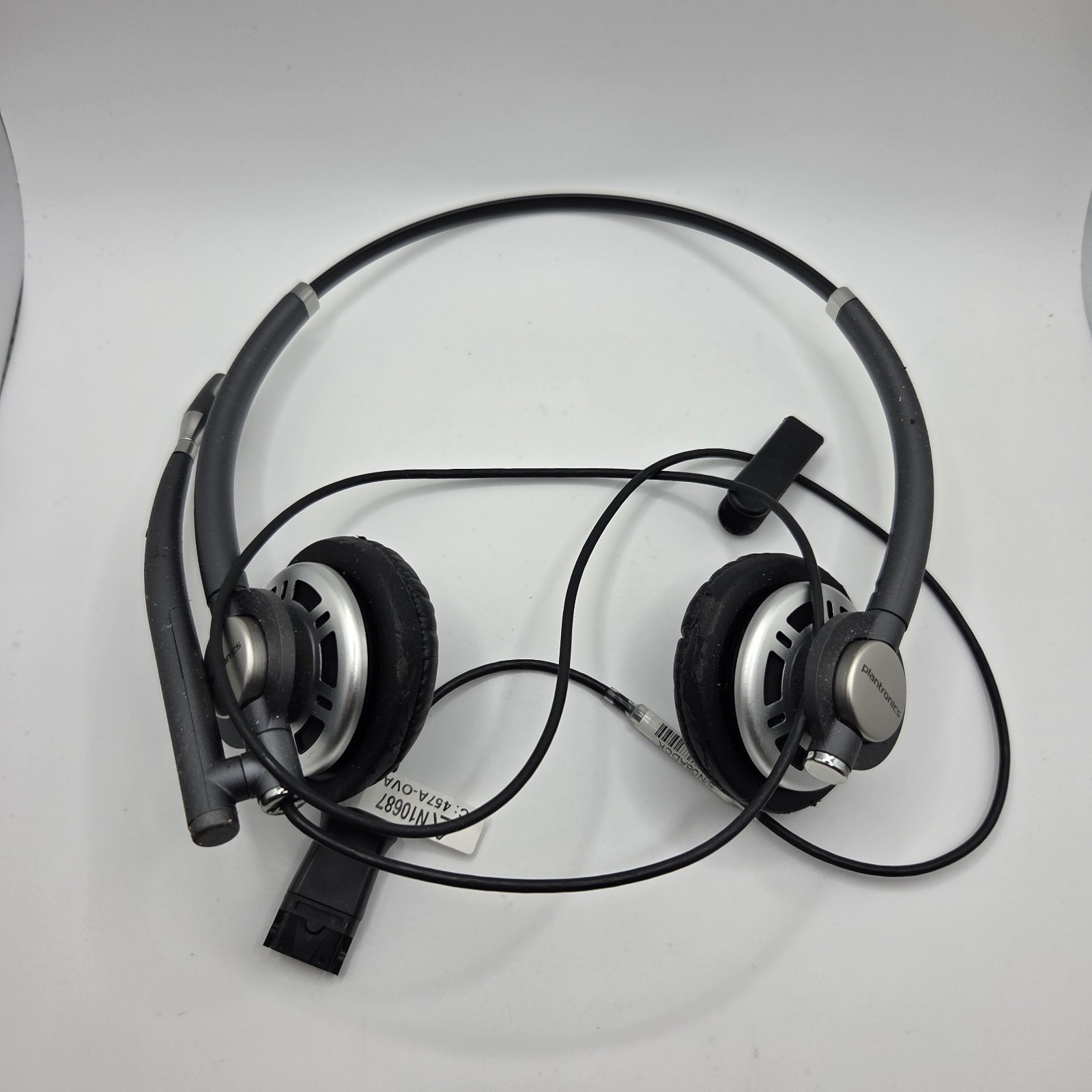 Plantronics Encore Pro 720 Wired Dual Ear Headset Model HW720 Black w/Bag