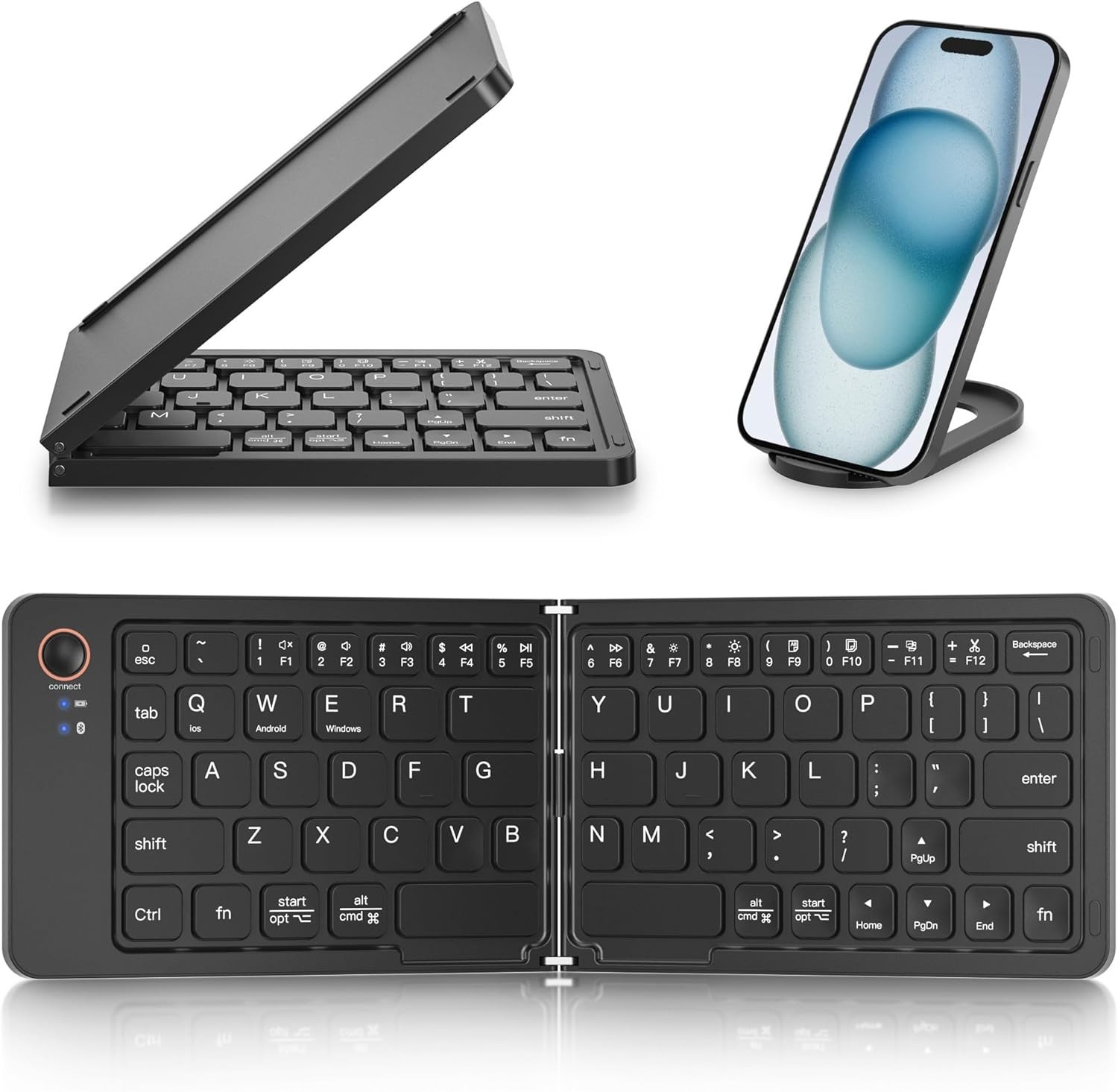 Mini Foldable KeyBoard Portable Bluetooth Wireless for iOS iPhone Andorid Phone
