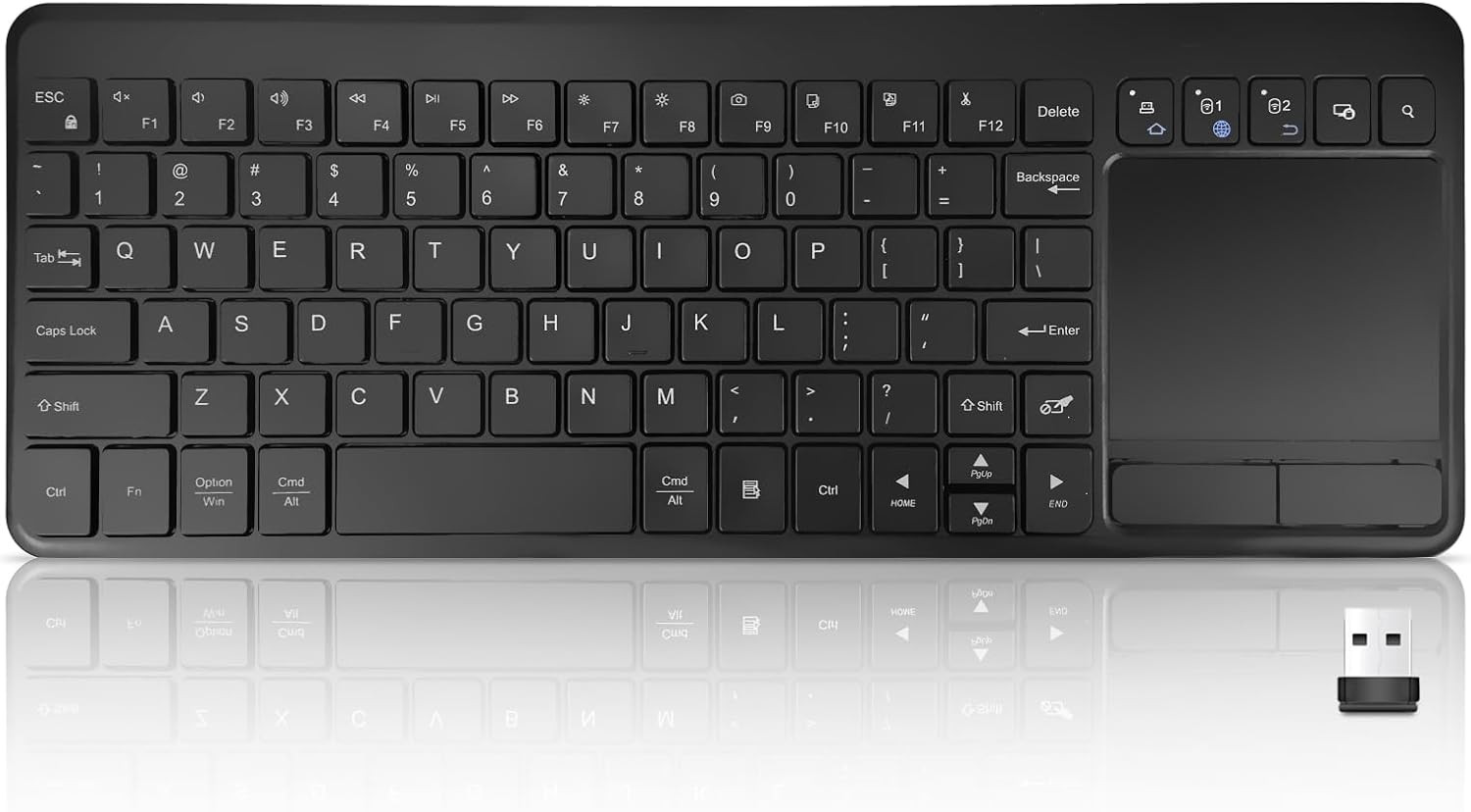 Wireless Bluetooth Touchpad Keyboard with Multi-Device Keyboard for Windows,Lapt
