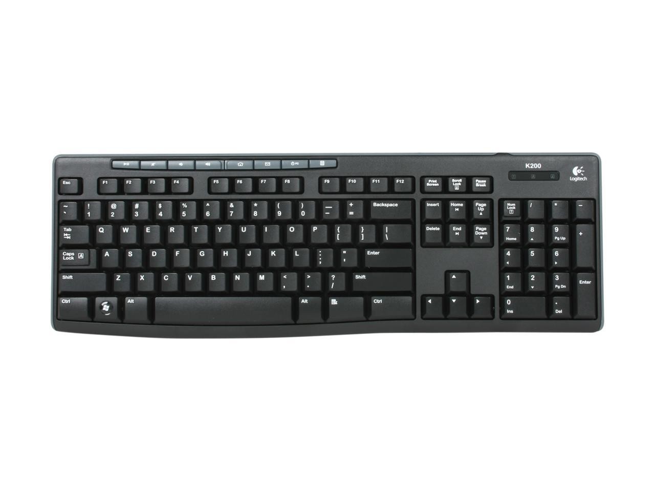 Logitech Media Combo MK200 Full-Size Keyboard and High-Definition Optical Mouse