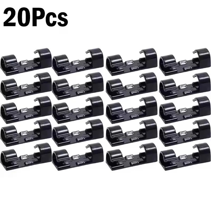 20-40-60 Cable Clips Self-Adhesive Tie Cord Management Wire Holder Organizer