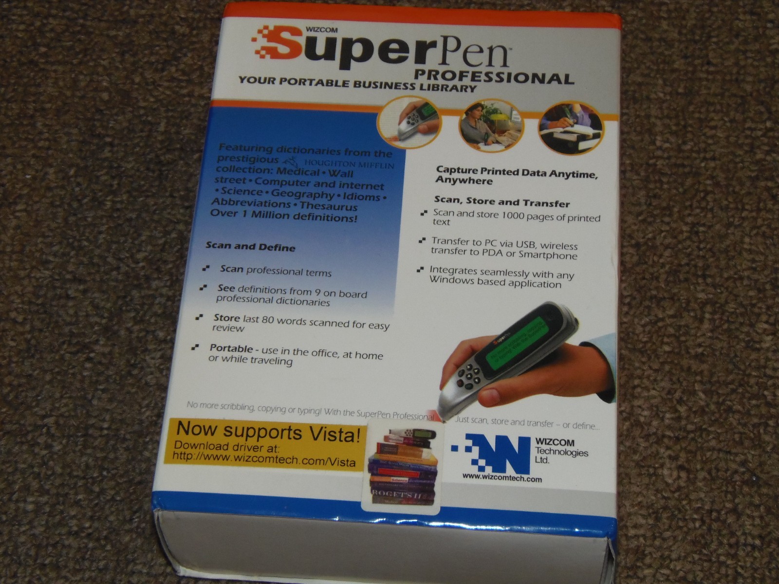 New Wizcom SuperPen Professional Handheld Scanner Store and Transfer