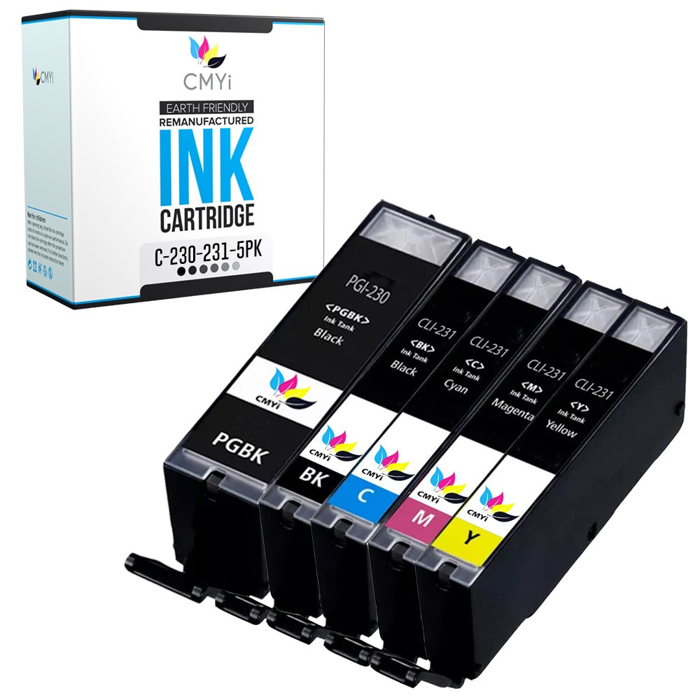 CMYi 5X Compatible Canon 230 231 Ink Cartridge Combo Pack for Canon PIXMA TS8820