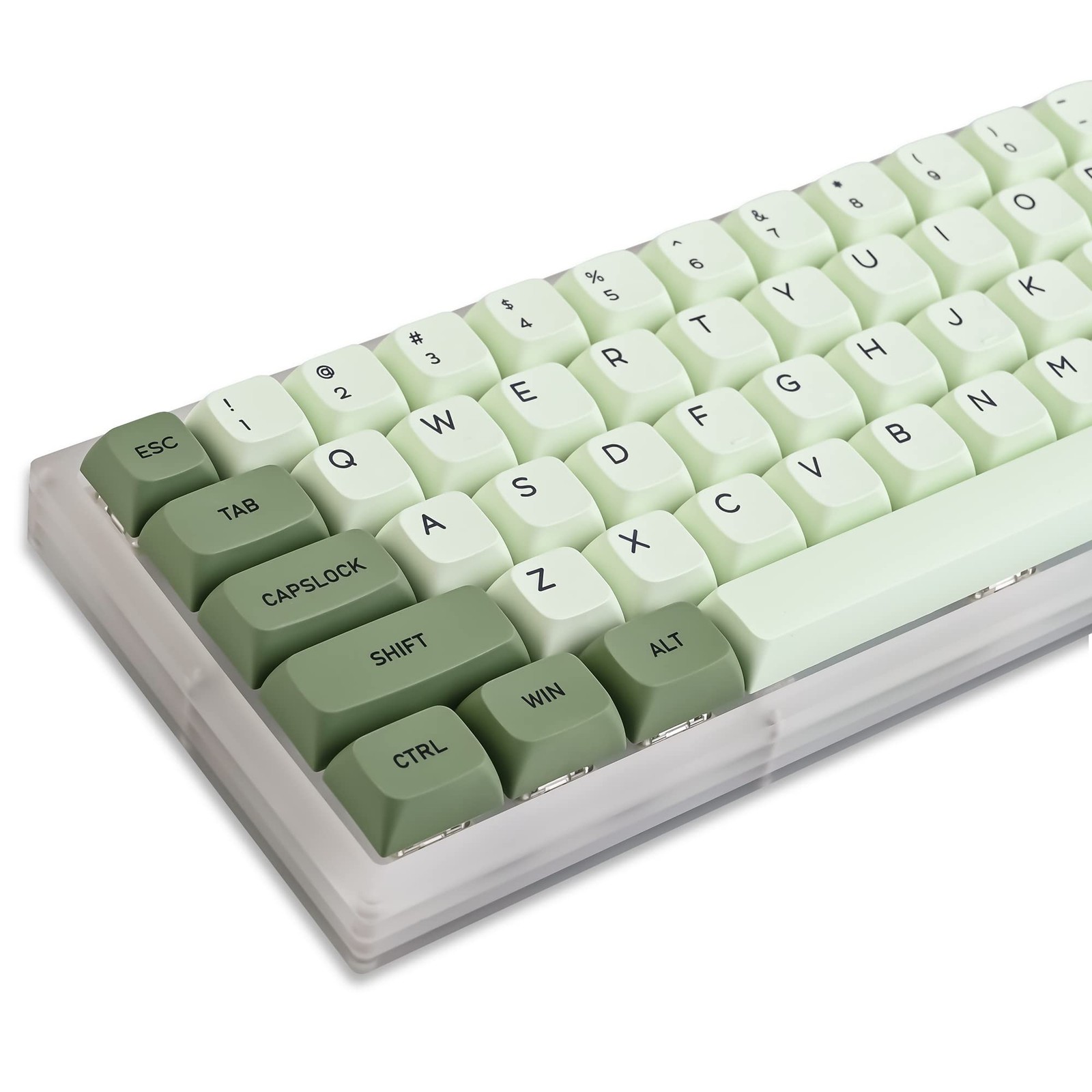 GTSP 124-Key Matcha Keycaps for 65 75 100 Percent 60% Keyboard XDA Keycap Set...