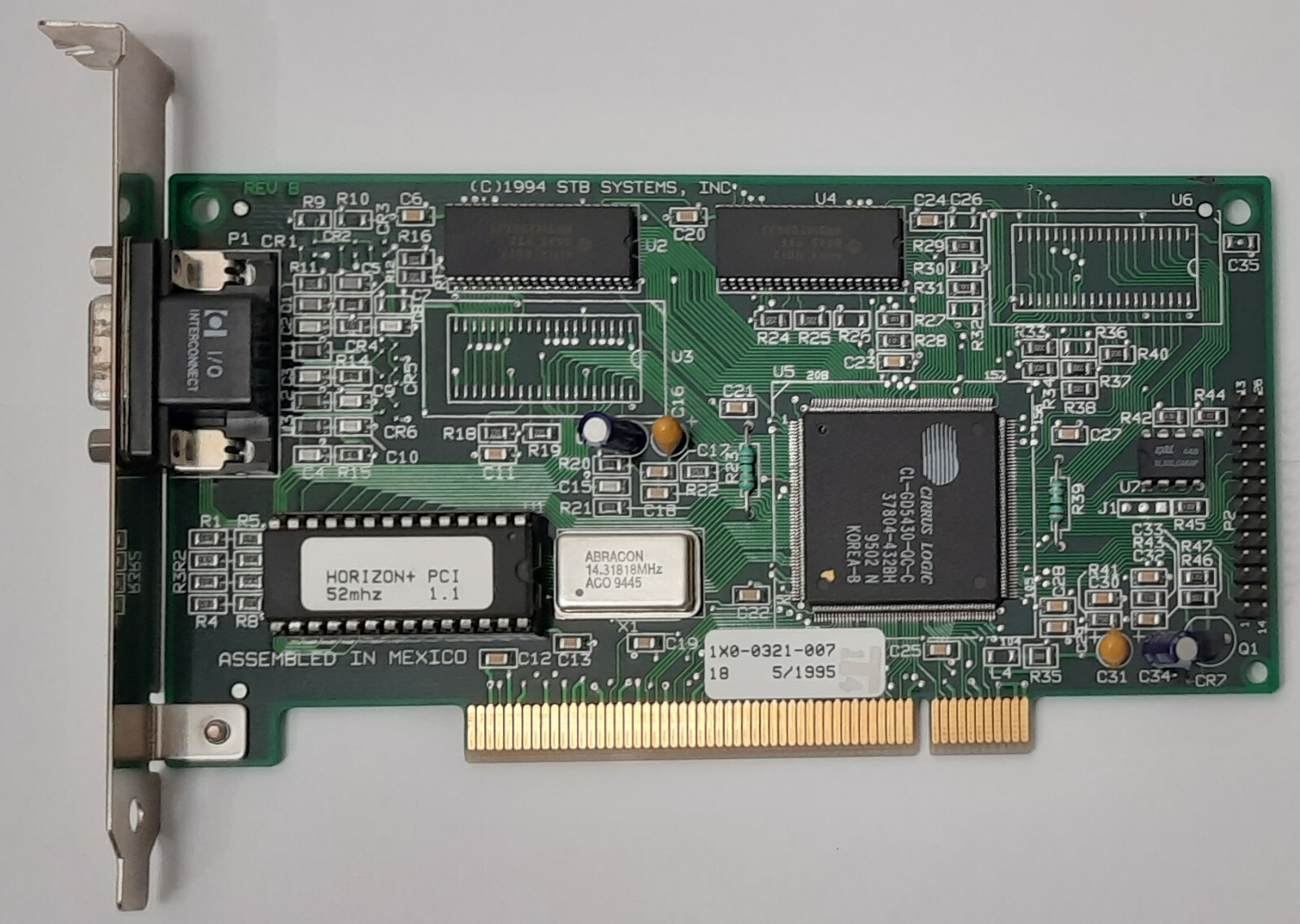 STB Horizon+ 52MHz PCI Graphics Card (Cirrus Logic CL-GD5430, 2MB, Retro, 1995)