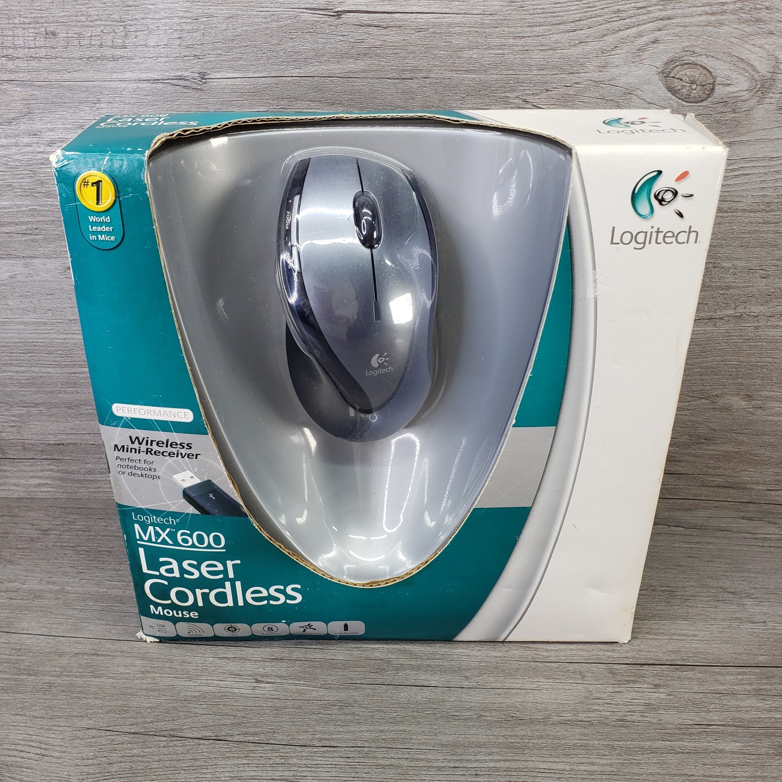 Logitech MX600 Laser Cordless Mouse New Wireless USB PS/2 Quick Shipping
