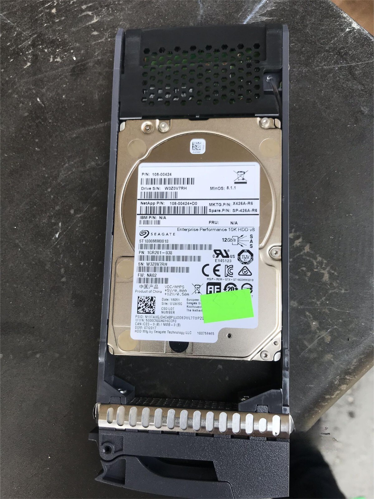 FOR NetApp X426A-R6 SP-426A-R6 108-00424+D0 1.8TB 10K SAS Hard Drive