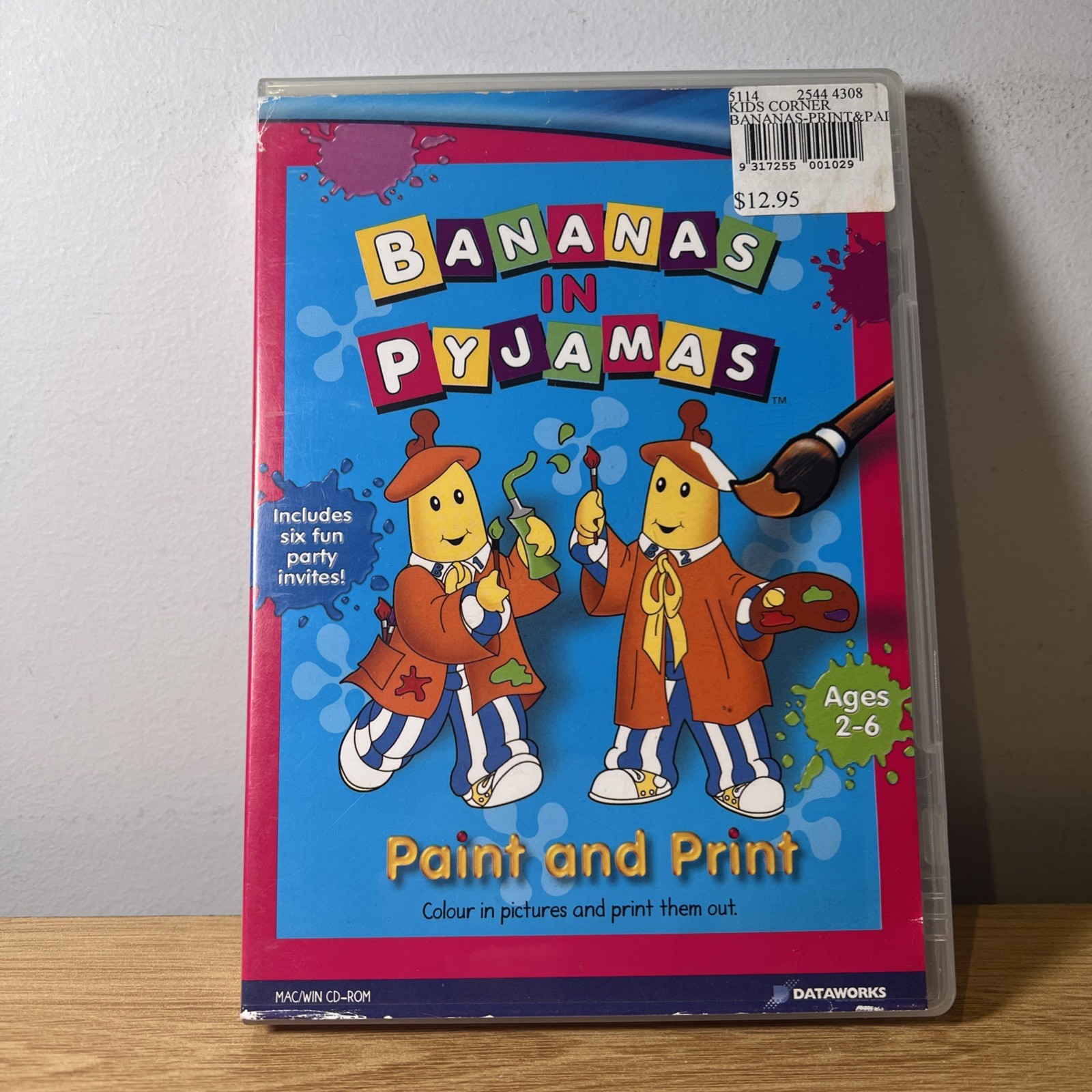 Bananas in Pyjamas: Paint and Print MAC/ PC CD-ROM Rare OOP