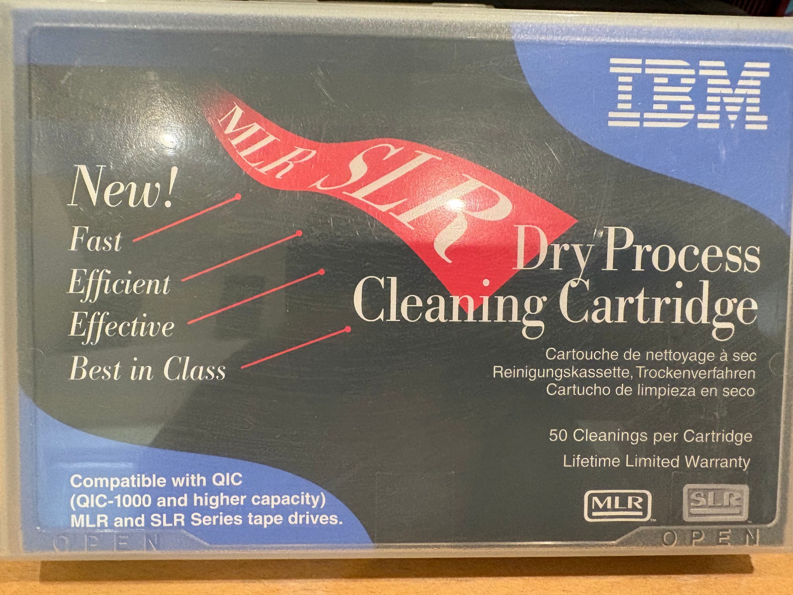 IBM DRY PROCESSCLEANING CARTRIDGE FOR IBM QIC-1000 OR HIGHER TAPE DRIVES 35L0844