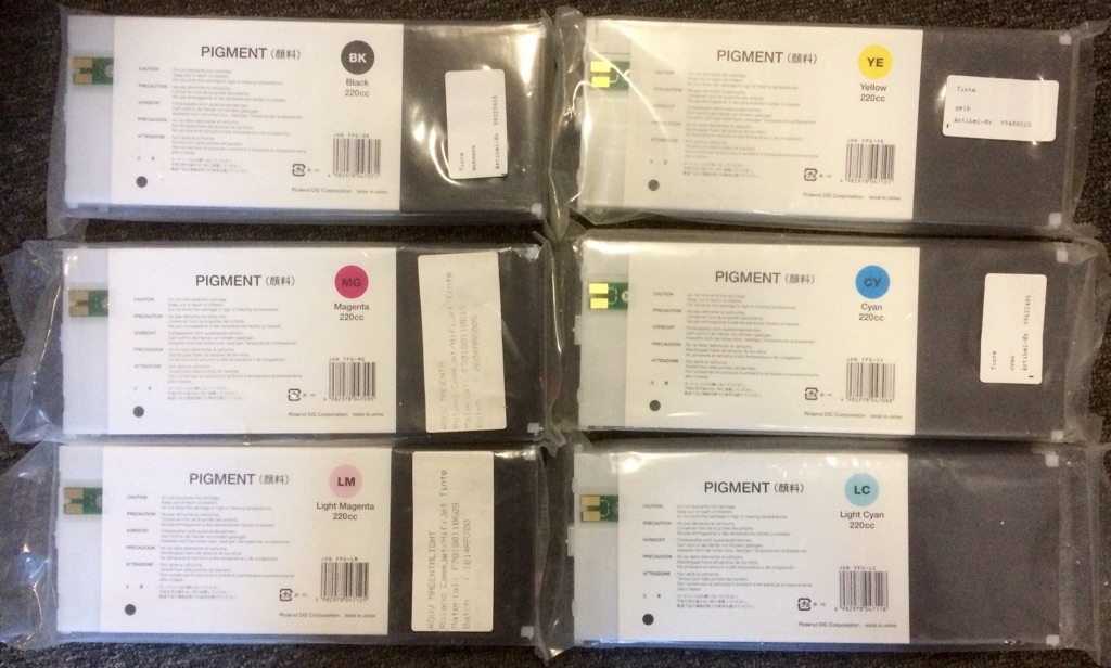 6 x Roland Ink Hi-Fi Jet FJ-40 FJ-42 FJ-50 FJ-52 Pro FJ-400 FJ-500 - FPG INK 