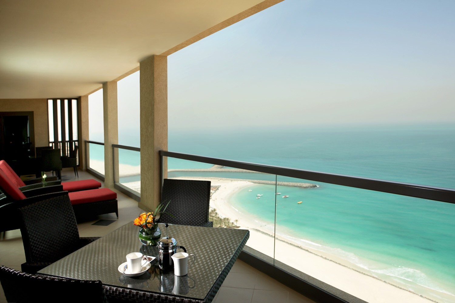 Landscape sea balcony architecture beach Custom Gaming Mat Desk