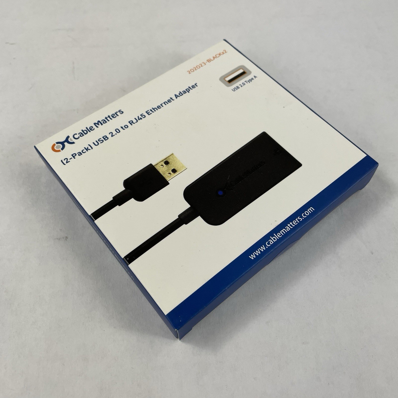 Cable Matters USB 2.0 to RJ45 10/100 Fast Ethernet Network Adapter Pack of 2