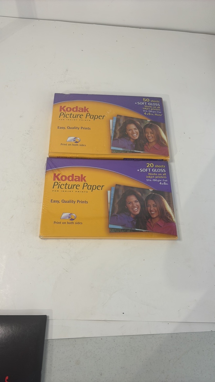 2 Pkgs Kodak Picture Paper Soft Gloss 4x6 Inkjet Photo Paper 70 Sheets total NIB