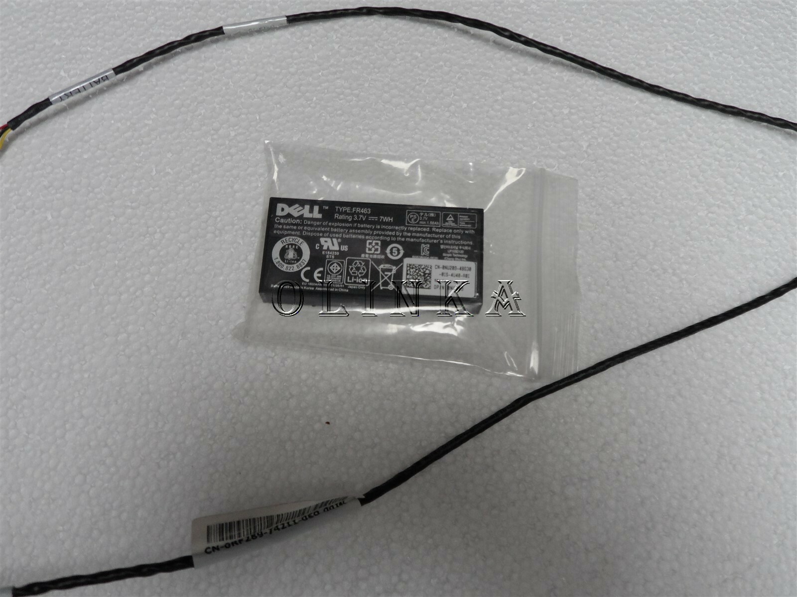 BATTERY CABLE PERC6I  H700 HARDWARE RAID DELL POWEREDGE R610 SERVER RY631 NU209