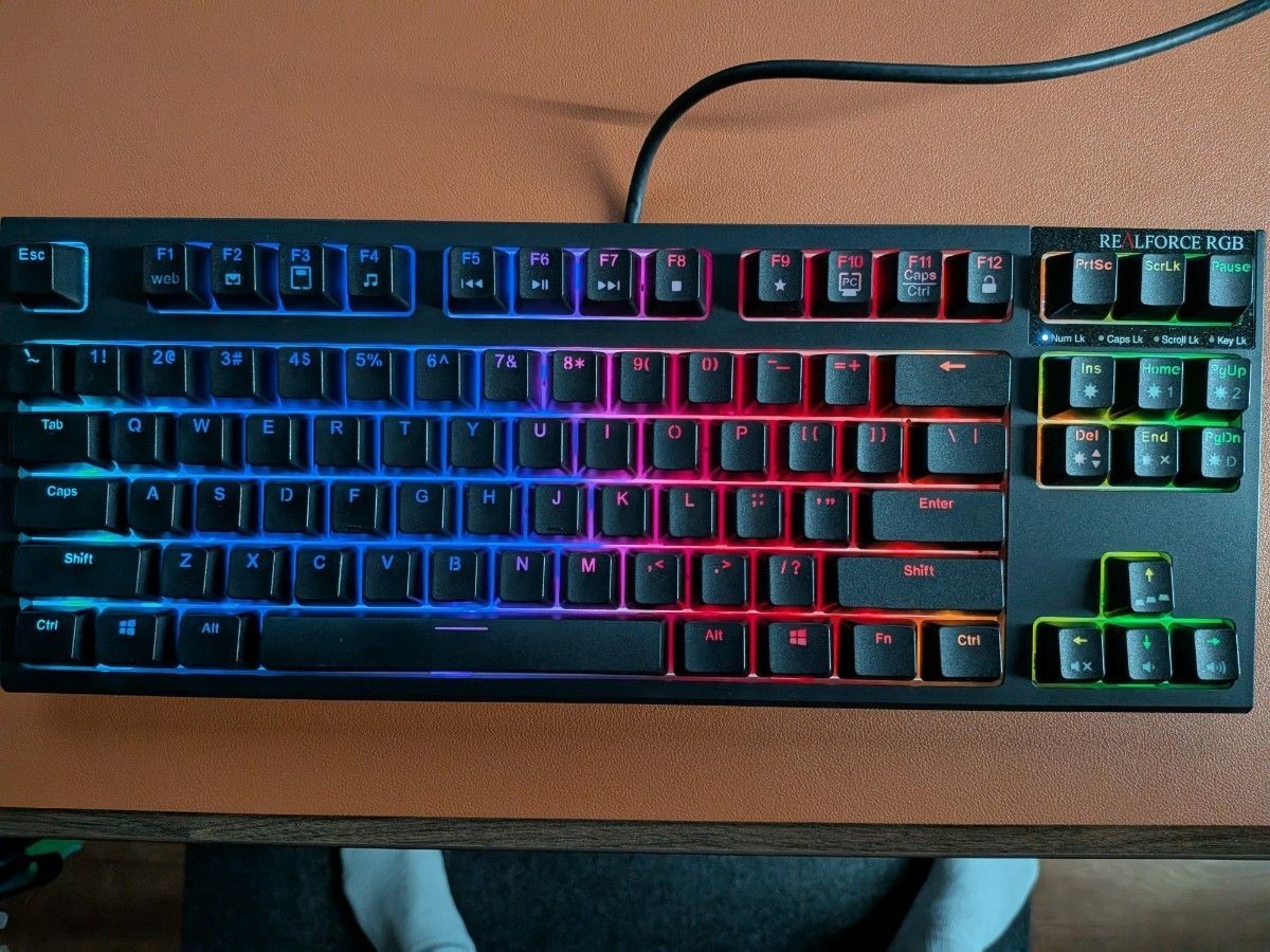 Topre REALFORCE RGB R2TLA-US4G-BK TKL Gaming Keyboard US Layout 45g APC Japan
