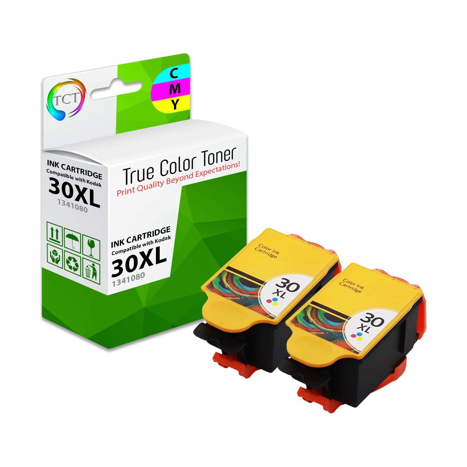 2Pk TCT Compatible For Kodak 30XL Color ESP C310 C315 3.2 Hero 3.1 Ink Cartridge