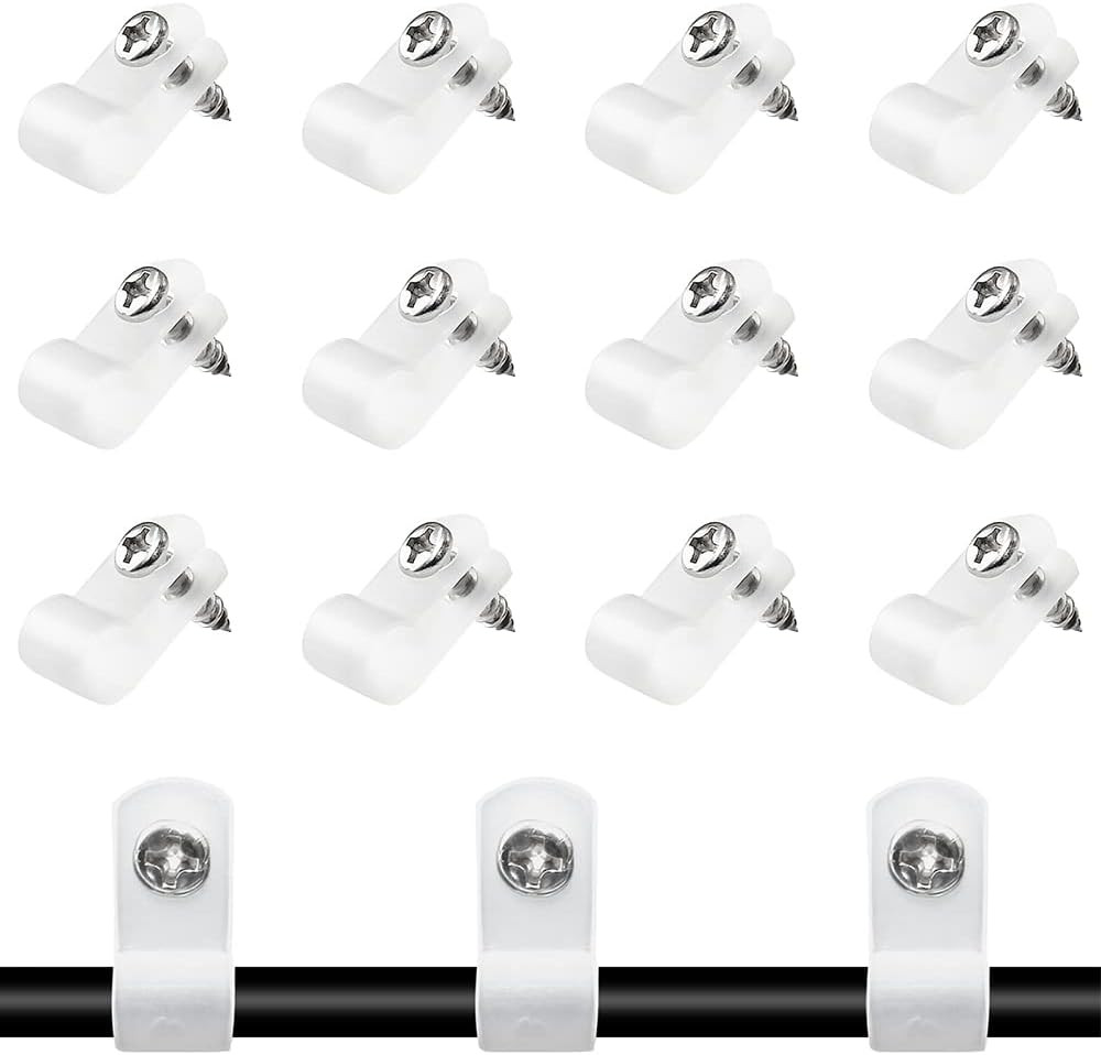 100 Pcs 1/4 Inch R-Type Clip Clamp, Nylon P-Type Mounting Clips, Cable Clip Wir